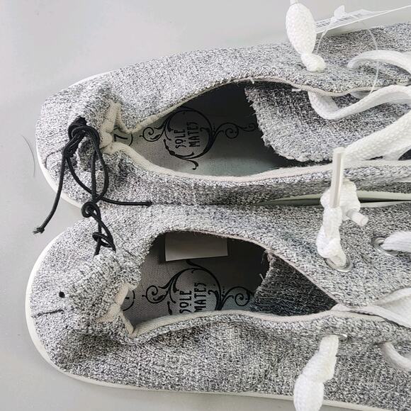 Womens Soles Mates Sz 7 012040 Gray Canvas Lightweight Comfortable Slip In Shoes - Picture 4 of 8
